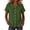 Army Green, variant on Ashirexll Tops for Women Trendy Spring and Summer Lace Sleeve Round Neck Casual Solid Color Loose Linen Top for Spring