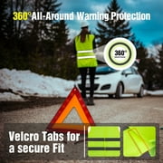 Car Emergency Roadside Kit, Safety Triangle Warning Kit 5 Packs with Foldable Reflective Road Triangles, Safety Vest and Gloves for Roadside Emergency