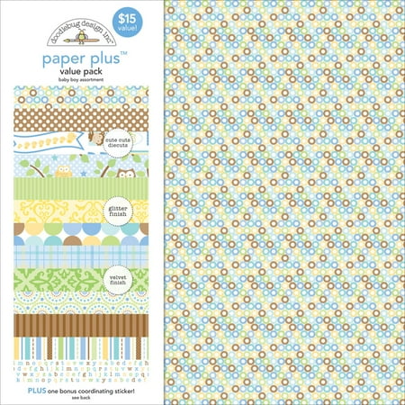 UPC: 0842715051836 | Doodlebug Paper Plus Value Pack 12 X12 -Baby Boy