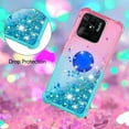 thumbnail image 5 of Phone Case for Xiaomi Redmi 10C, Shiny Bling Quicksand Effect TPU Bumper Case with Four Corners Protection Cover for Xiaomi Redmi 10C, Pink Blue, 5 of 7