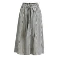 thumbnail image 5 of Free Assembly Women's and Women's Plus Cotton Button Front Midi Skirt with Paperbag Waist, Sizes XS-4X, 5 of 5