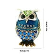 thumbnail image 2 of Diamonds Encrusted Owl Shaped Alloy Jewelry Box With Secure Storage Compartment for Earrings Necklaces, 2 of 8