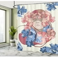 thumbnail image 5 of Ambesonne Surreal Shower Curtain, Goldfish and Human Portrait, 69"Wx75"L, Eggshell Blue and Coral, 5 of 5