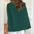 thumbnail image 5 of haxmnou womens cape blazer split sleeve open front casual jacket coat formal workwear green xl, 5 of 9