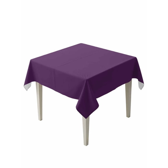Pure Dark Purple Suqare Tablecloth - 54 x 54 Inch, Simple Solid Color Waterproof & StainResistant Tablecloth, Washable Oil-proof Table Cover for Dining/Party/Wedding/Camping/Buffet