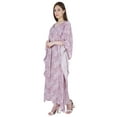 thumbnail image 4 of Moomaya Womens Sleep Kaftan V-Neck Cover Up Long Caftan Maxi Dress, 4 of 7