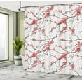 thumbnail image 5 of Ambesonne Flower Shower Curtain, Windy April Weather, 69"Wx75"L, Coral Black, 5 of 5