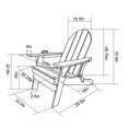 thumbnail image 3 of Bofang Folding Adirondack Chair with Dual Cup Holder HDPE Plastic Outdoor Patio Chair,Navy Blue, 3 of 11