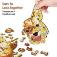 thumbnail image 4 of Puzles de madera con forma de animales HUOGUO Lucky Dog, 200 piezas, para adultos, 4 of 5