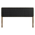 thumbnail image 4 of Sparta Weave Vegan Leather King Headboard in Walnut Black, 4 of 8