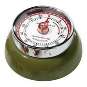 Zassenhaus Magnetic Retro 60 Minute Kitchen Timer, 2.75-Inch, Olive