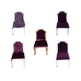 thumbnail image 2 of Muebles de comedor en miniatura para casa de muñecas a escala 1/25: sofá y silla de comedor. Violeta, 2 of 9