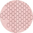 thumbnail image 1 of Ahgly Company Machine Washable Indoor Round Transitional Light Coral Pink Area Rugs, 3' Round, 1 of 7