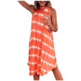 thumbnail image 2 of Herrnalise Women Summer Casual T Shirt Dresses Fashion Women's Summer Tie-Dye Irregular Hem Casual Swing Tee Tank Dress, 2 of 9