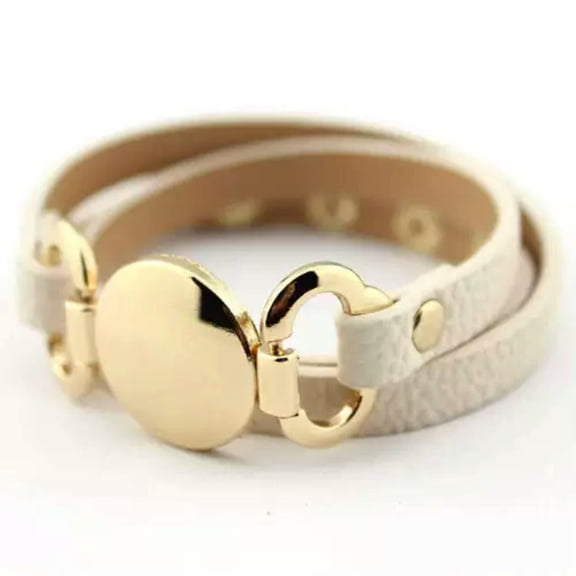 Leather Engraved Cuff Bracelet Men Women Monogram Blank Wrap Leather Bracelet