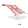 thumbnail image 3 of Portable Beach Tent Sun Shelter With Ground Pegs Water And Wind Resistant Sun Shade Canopy Angle Adjustable White Bunny with Easter Eggs, 3 of 7