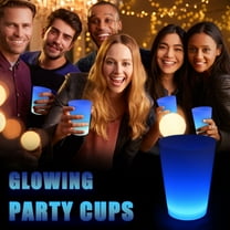 LHWEN Glowing 1.5oz Party Cups with Fluorescent Liquid for Indoor and Outdoor Events 4.5mL Luminous Party Supplies and Decorations Perfect for House Parties Birthdays Weddings BBQs Festivals