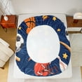thumbnail image 6 of Feelyou Cartoon Soccer Rugby Twin Sheet Sets, Football Athlete Helmet Twin Fitted Sheet, Basketball Sports Flat Sheet, Luxury Bedroom Decor, 3 Pieces, 6 of 8