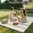 thumbnail image 5 of Fsddascl Beige Grey Striped Outdoor Rug for Patio/Deck/Porch, Non-Slip Large Area Rug 5 x 8 Ft, Geometric Vertical Stripes White Indoor Outdoor Rugs Washable Area Rugs, Reversible Camping Rug Carpet, 5 of 5