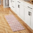 thumbnail image 3 of TOWN & COUNTRY BASICS Comfort Plus Boho Geo Anti Fatigue Comfort Mat, Kitchen Runner Mat, Standing Desk Mat, Dorm Room Rug, Non-Slip Backing, Maroon, 18"x55", 3 of 10