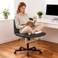 thumbnail image 6 of PayLessHere Criss Cross Armless Office Chair, Adjustable Height & 360° Swivel Wheels, Home Office Chair Black, 6 of 7