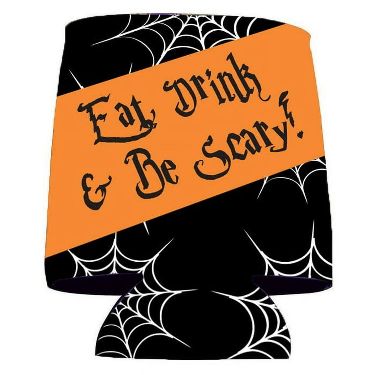 6-Pack Halloween Bat Can Coolers - Neoprene Beer & Drink Sleeves | Spooky Party Supplies & Gift