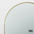 thumbnail image 4 of VIGO Arden 34 in. W x 78 in. H Framed Fixed Shower Screen Door in Matte Brushed Gold with 3/8 in. (10mm) Clear Glass, 4 of 13