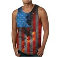 thumbnail image 2 of Jinhomg Graphic Tank Tops for Men 2025 Trendy American Flag Patriotic Vest Big and Tall Comfy Sleeveless Crew Neck Undershirt Casual Daily Wear Fall Saving Blue XXXXXXL, 2 of 5