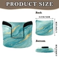 thumbnail image 2 of Haosy Teal Green Gold Marble Golf Mallet Putter Cover Strong Magnetic Leather Golf Club Headcover Closure, 2 of 7