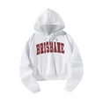 thumbnail image 4 of Jersey Top, sudaderas con capucha para mujer con letras rojas, traje de otoño blanco con cordón, sudadera holgada, Sudadera con capucha de gran tamaño L, 4 of 8