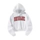 thumbnail image 4 of Sudadera con capucha informal para mujer, sudadera con capucha deportiva, letras rojas, manga larga blanca, con cordón, sudadera con capucha acogedora L, 4 of 8