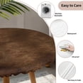 thumbnail image 3 of Retro Wooden Board Round Tablecloth for 36-44 Inch Tables,Fitted Table Cover with Elastic Edge,Western Country Farmhouse Brown Wood Waterproof Outdoor Table Cloth Protector for Patio Garden Dinner, 3 of 9