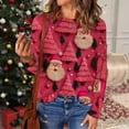thumbnail image 2 of 2024 nuevo Otoño e Invierno moda y lindo Navidad todo estampado cuello redondo piel de visón suéter impreso, 2 of 5