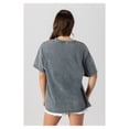 thumbnail image 2 of Women's Gameday Couture  Gray Cleveland Browns Oversized Classic Grind Washed T-Shirt, 2 of 4
