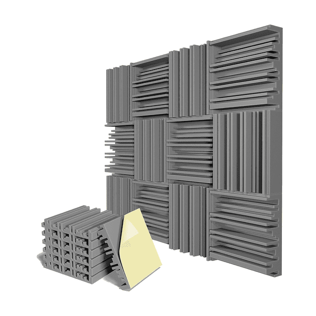 6 Paneles de Espuma AcúStica Autoadhesivos, Espuma Absorbente de Sonido de 12 X 12 X 2 Pulgadas, Espuma Gris una Prueba de Sonido para Estudio de GrabacióN