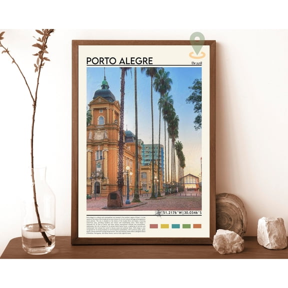 Porto Alegre Print, Porto Alegre Poster, Porto Alegre Wall Art, Porto Alegre Travel, Porto Alegre Art Print, Porto Alegre Brazil Print Wall Art, Modern Wall Decor, 8x12 UNFRAMED