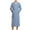 Blue, variant on cllios Mens Lightweight Spa Bathrobe Soft Knee Length Robes with Pockets Soft Long Sleeve V Neck Nightgowns Loungewear Cozy Sleepewear
