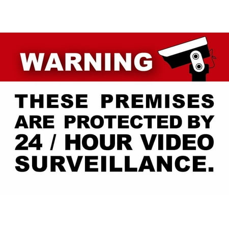 (6 Pack) 3.5 X 2.5 Self Adhesive Home Business Security DVR Camera Video Surveillance System Window Door Warning Alert Sticker Decals. For indoor / outdoor (Best Camera For Self Filming Hunts)