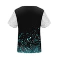 thumbnail image 5 of Odbmxy Summer Blouse Women Short Sleeve Lace Womens Plus Size Tops Graphic Casual Loose Shiny Holiday Tops, 5 of 5