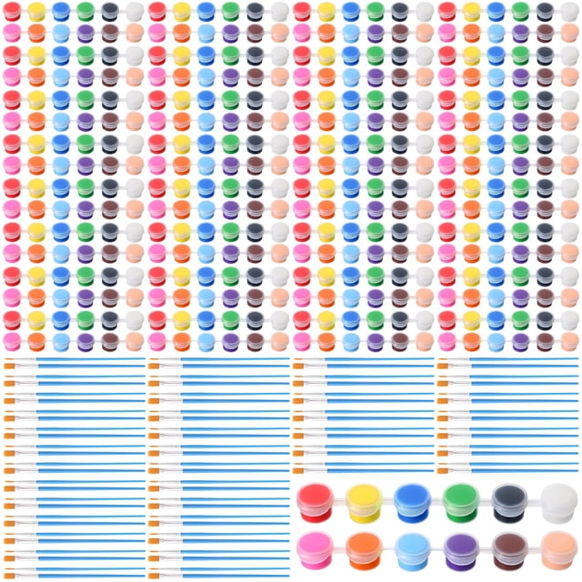 Paint Brush Timgle - Juego de pintura acrílica (560 unidades, 12 colores)