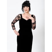 Sleevey Wonders Womens Basic 3/4 Length Slip-on Lace Sleeves L Black