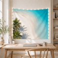 thumbnail image 5 of Aerial Beach with Palm Trees and Clear Water, Serene Coastal Style for Beach Lovers, Coastal Wall Art, Housewarming Gift, Tapestry Wall Hanging for Bedroom and Living Room, 5 of 7