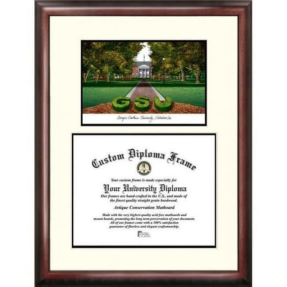 Campus Images GA975V-1512 15 x 12 in. Georgia Southern Scholar Diploma Frame - Satin Mahogany
