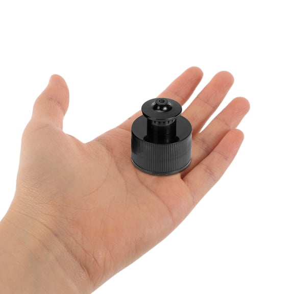 Topbathy 10Pcs Reusable Black Push Pull Bottle Caps Strong Seal Leak Proof for Sports Water Bottles
