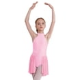 thumbnail image 2 of iiniim Kids Girls Sleeveless Halter Neck Gymnastics Ballet Leotard Dress Lyrical Figure Skating Modern Dance Costume Pink 8, 2 of 7