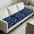 thumbnail image 3 of COEQINE Stretch Couch Cushion Cover Fitted Sectional Sofa Slipcover with Elastic Bottom Armchair Couch Cover Replacement Furniture Protector, 3 Pieces, Butterfly Dark Blue, 3 of 8