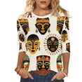thumbnail image 4 of Craaazy Black History Month Clothing for Women Crewneck 3/4 Sleeve Summer Cozy Shirts Gifts, 4 of 9