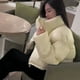 thumbnail image 2 of Chaqueta corta acolchada de algodón para mujer, chaqueta de pan de estilo occidental de moda con cuello alto pequeño y grueso, 2 of 5