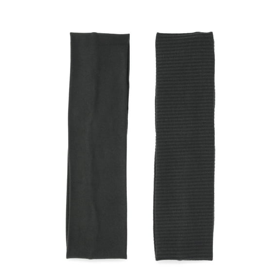 Time and Tru Women's 2-Pack Headwrap, Black