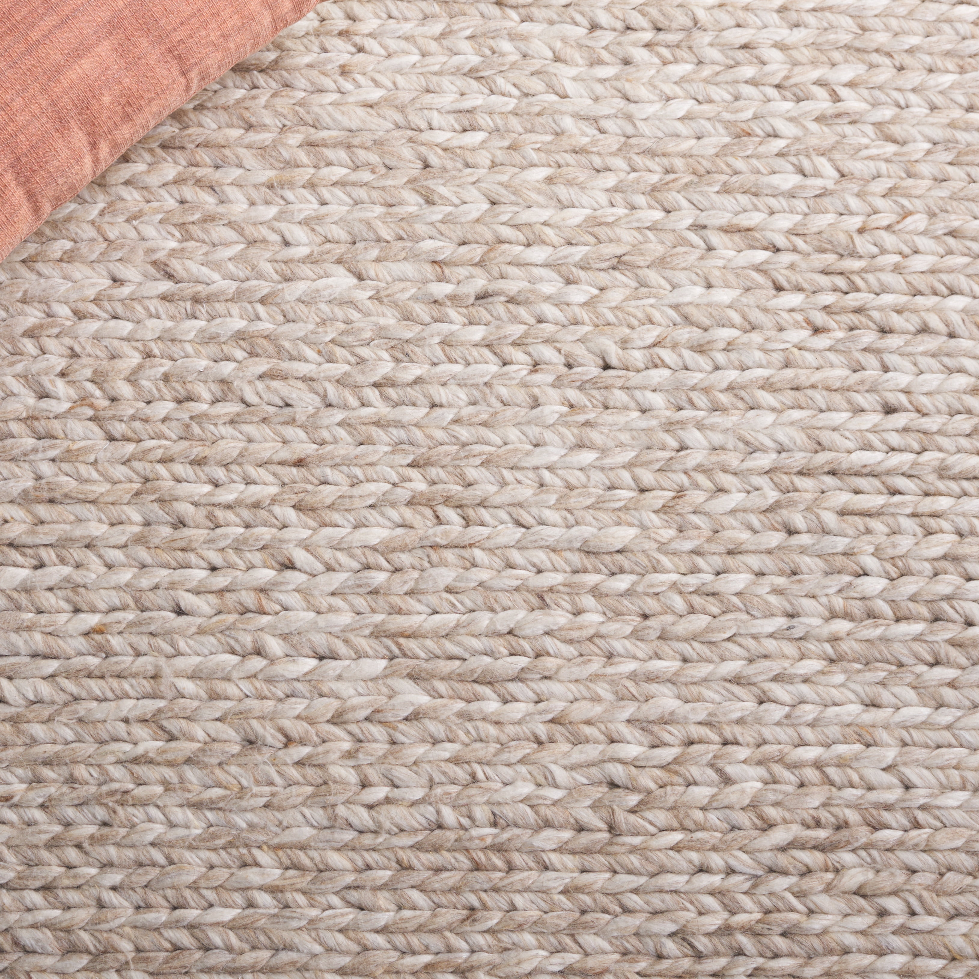 SAFAVIEH Natura Bedinn Distressed Area Rug, Beige/Taupe, 6' x 6' Square